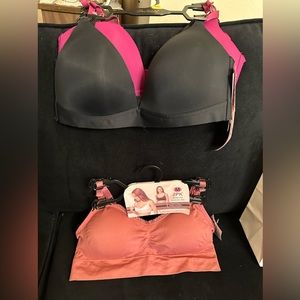 Black, pink, light pink